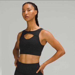 Lululemon Everlux Cut Out Train Sports Bra Black 6